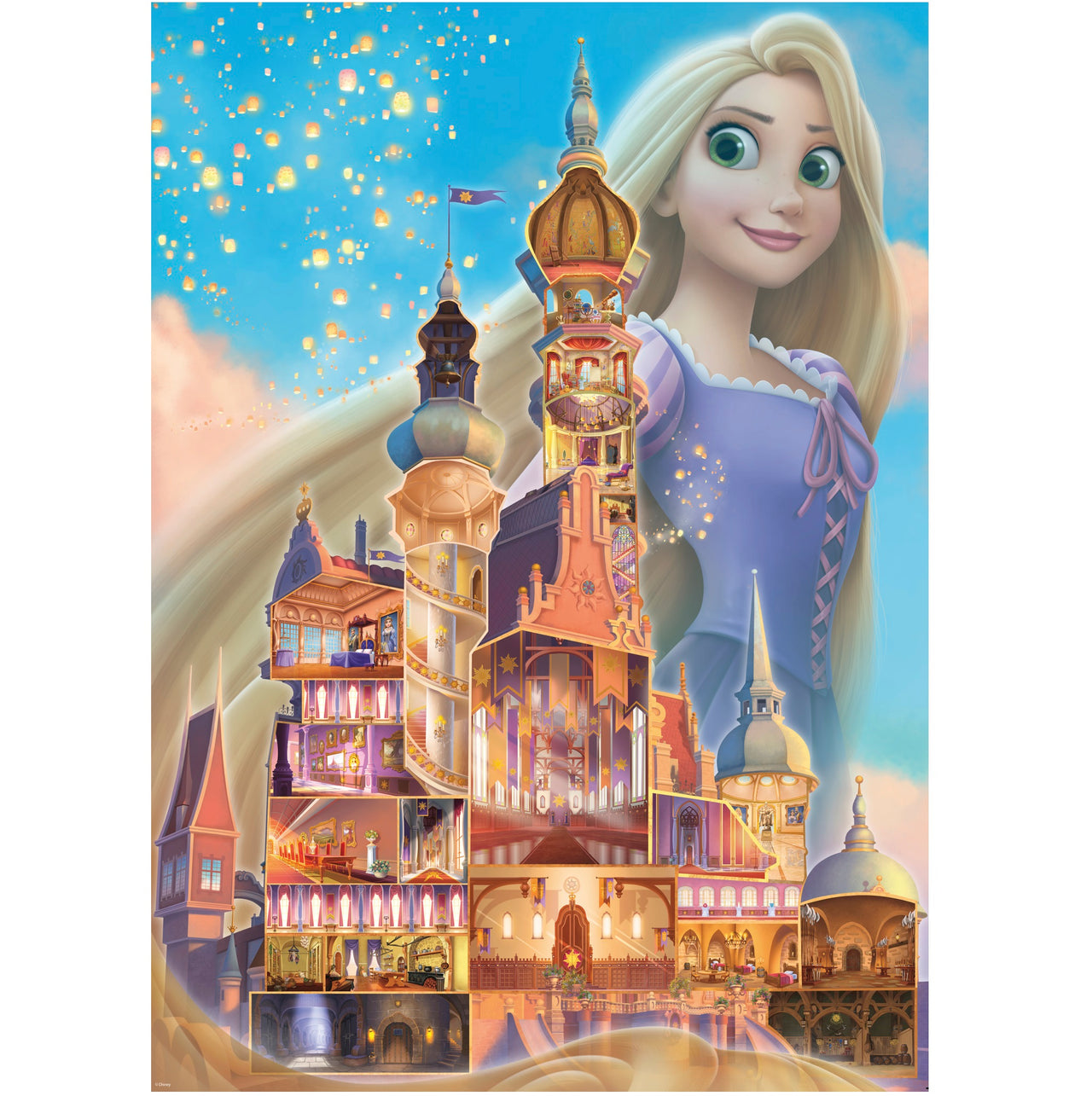 1000 pc Puzzle - Disney Castle Collection Rapunzel