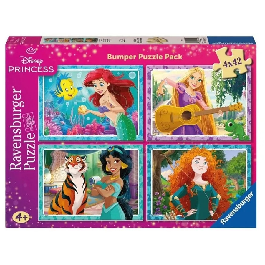 4 x 42 pc Bumper Pack Puzzles - Disney Princesses