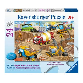 24 pc Giant Floor Puzzle - Construction Fun