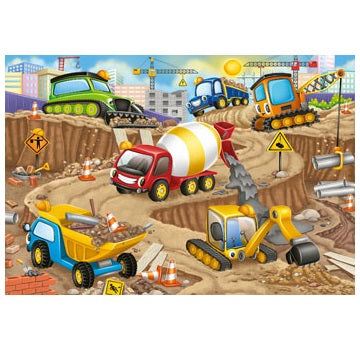 24 pc Giant Floor Puzzle - Construction Fun