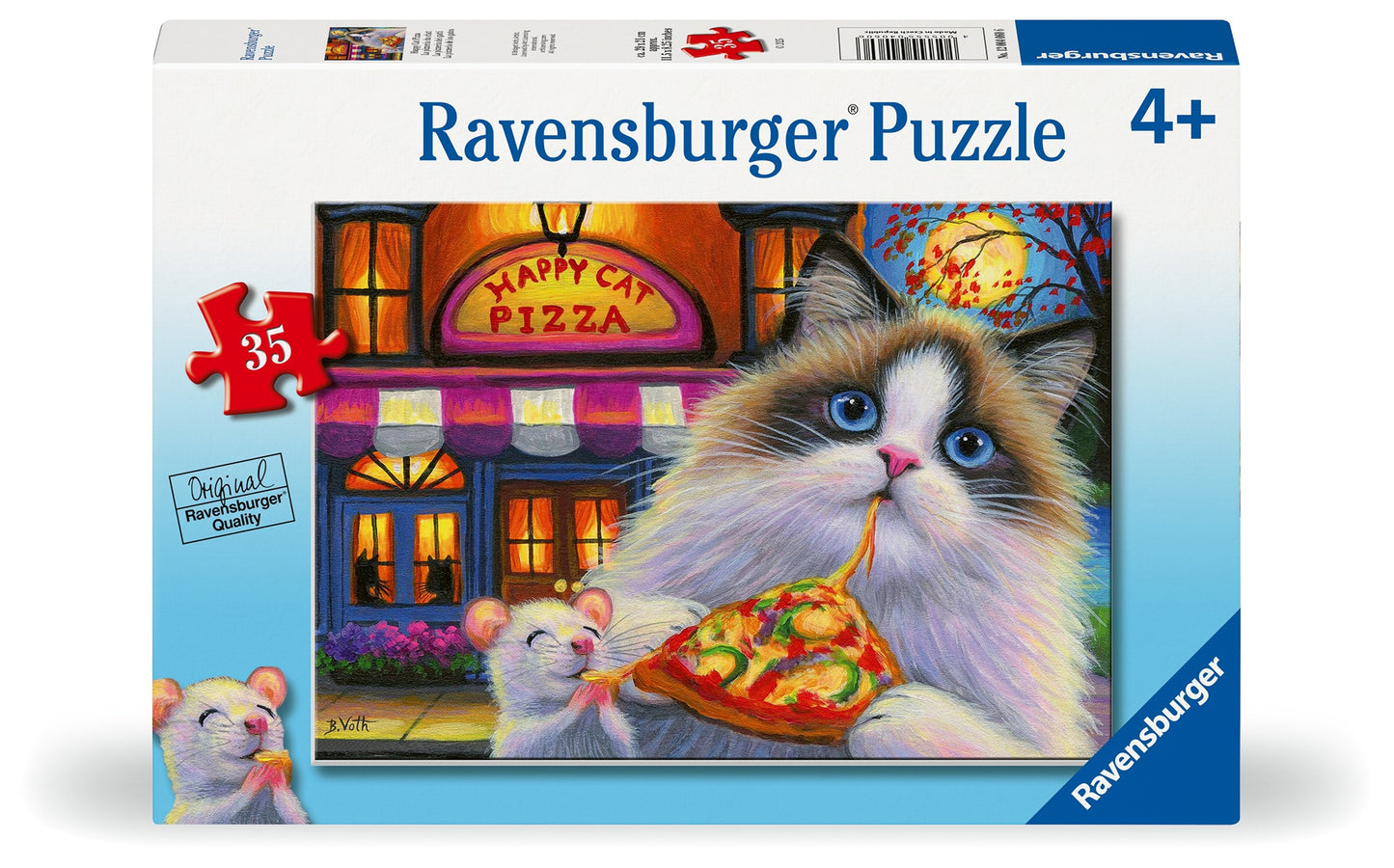 35 PC Puzzle - Happy Cat Pizza