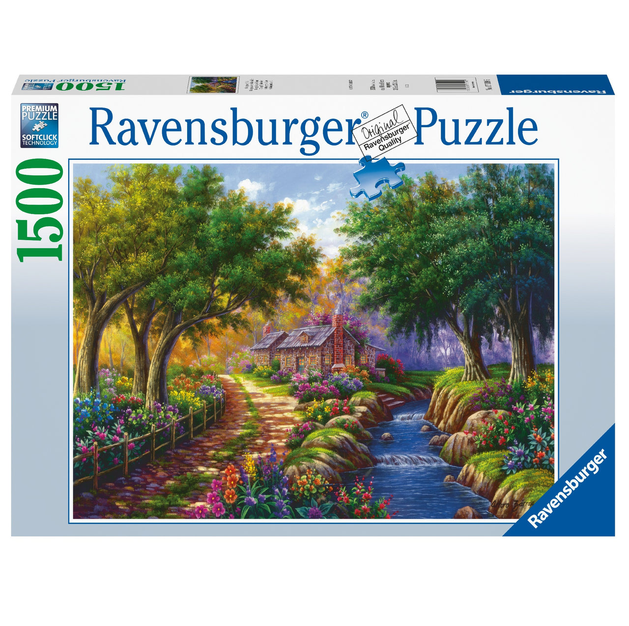 1500 pc Puzzle - Cottage by the River