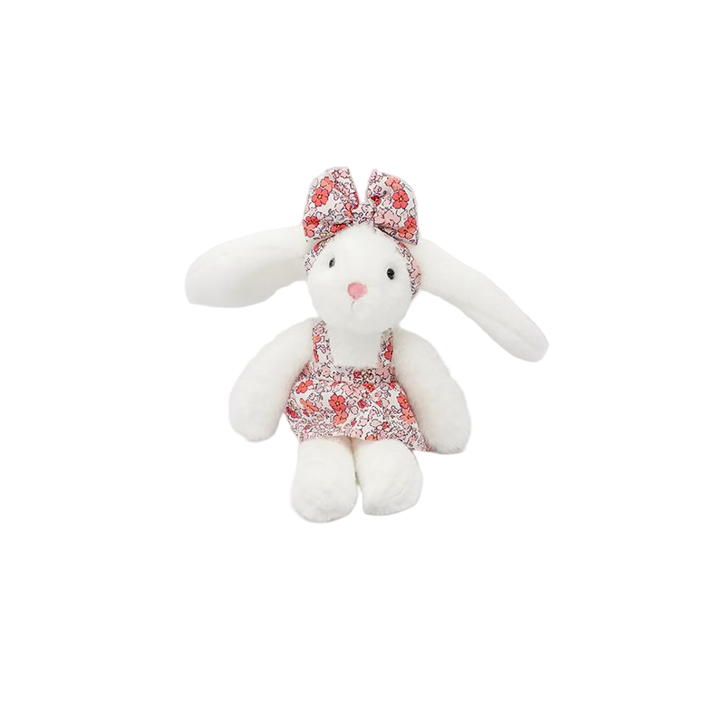 25cm Bunny Red Floral Dress