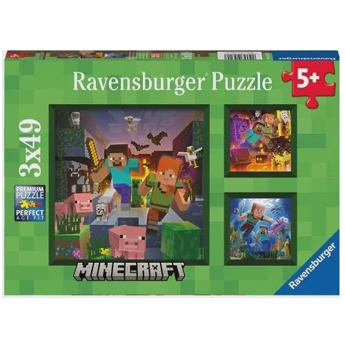 3 x 49 pc puzzle- Minecraft