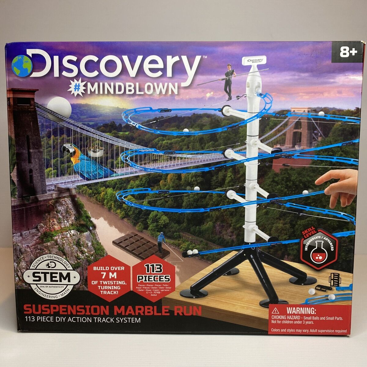 Suspension Marble Run - 113 Piece DIY Action Track System