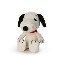 Snoopy Sitting Corduroy Cream 12cm