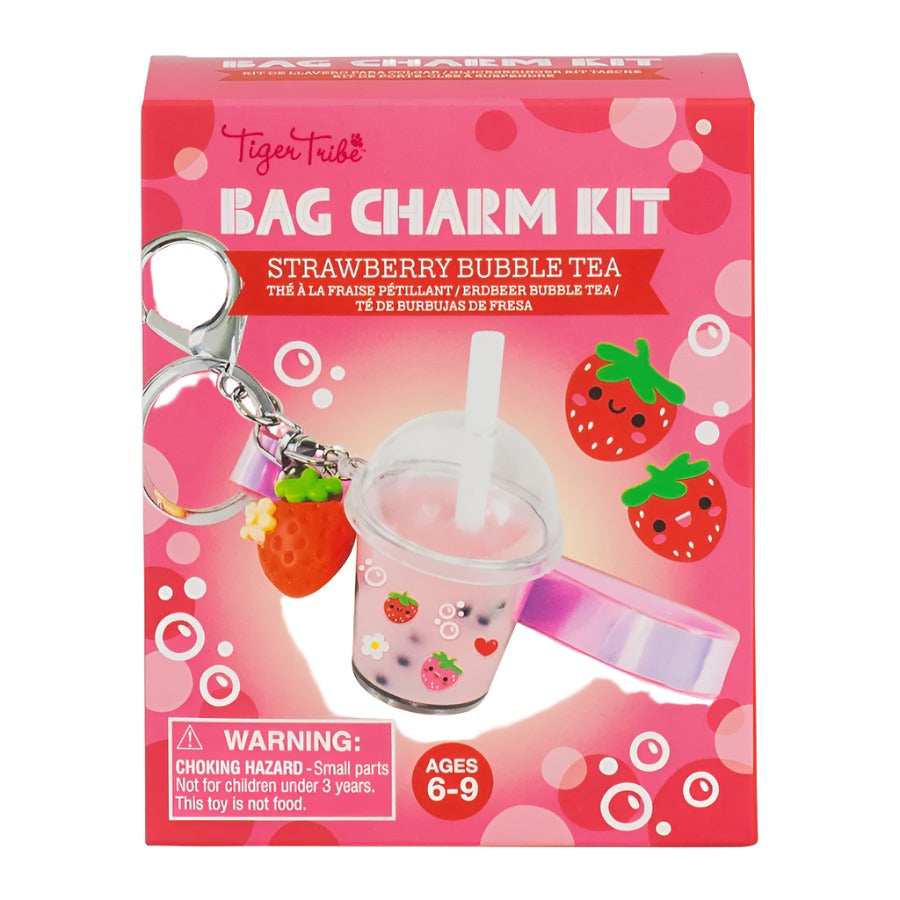 Bag Charm Kit - Strawberry Bubble Tea