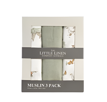 Muslin Wrap 3 pk - Farmyard Lamb