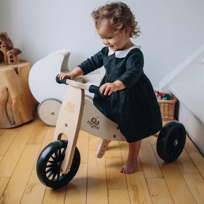 Kinderfeets Tiny Tot PLUS 2 in 1 Balance Bike - White