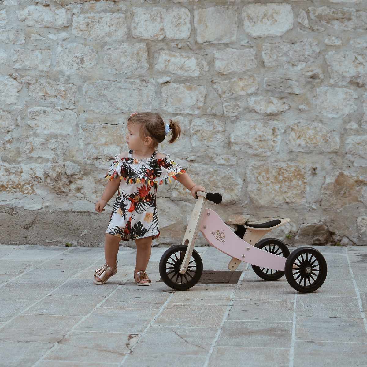 Kinderfeets Tiny Tot PLUS 2 in 1 Balance Bike - Rose