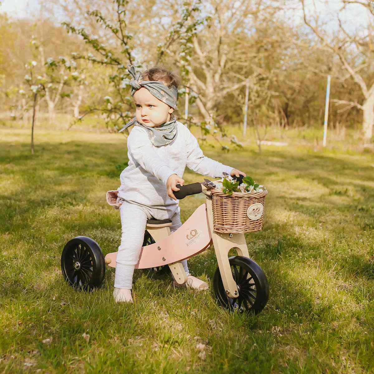 Kinderfeets Tiny Tot PLUS 2 in 1 Balance Bike - Rose