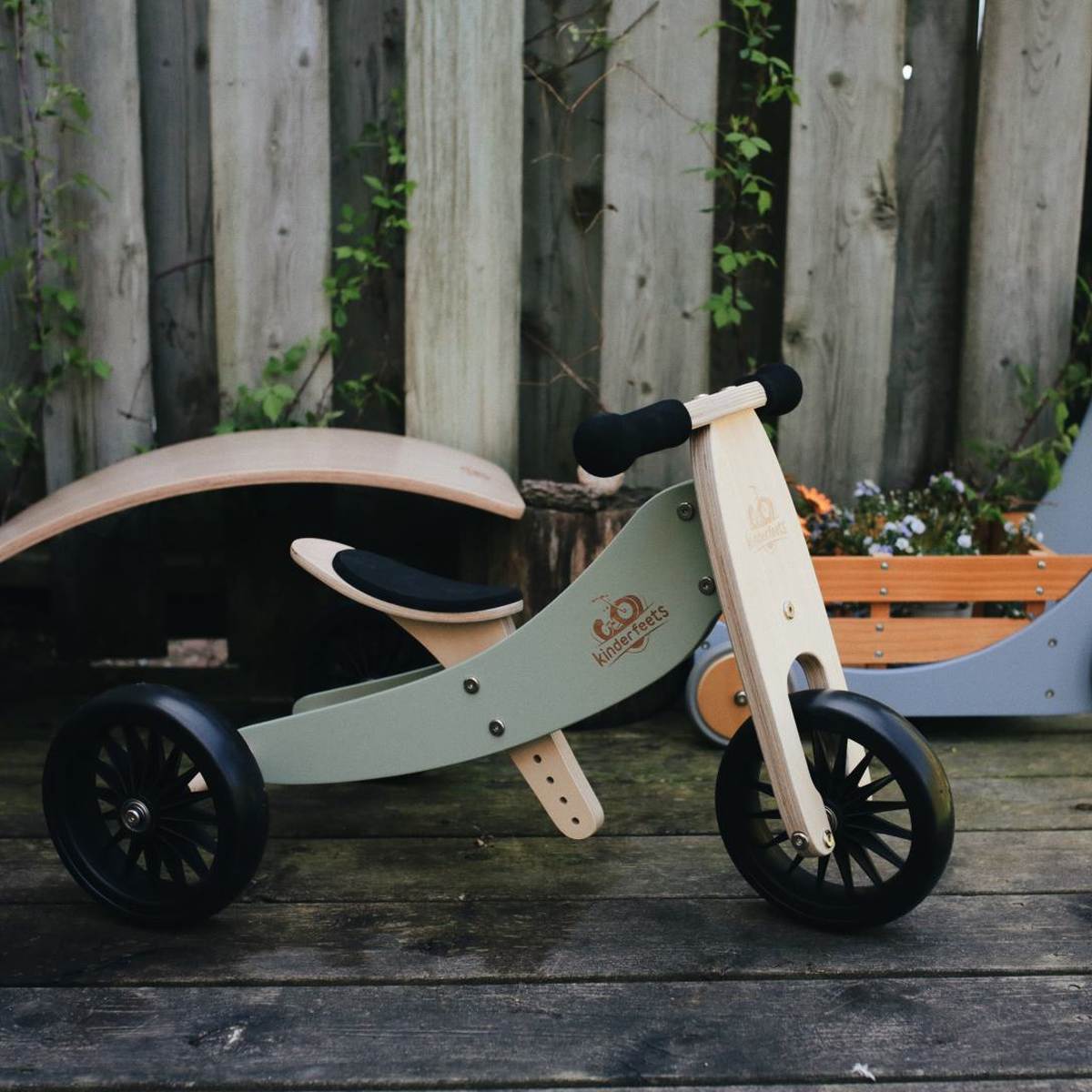 Kinderfeets Tiny Tot PLUS 2 in 1 Balance Bike - Silver Sage