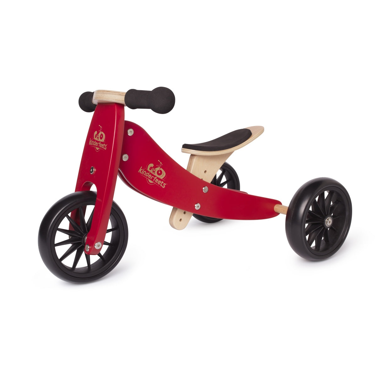 Kinderfeets Tiny Tot 2 in 1 Balance Bike - Cherry Red