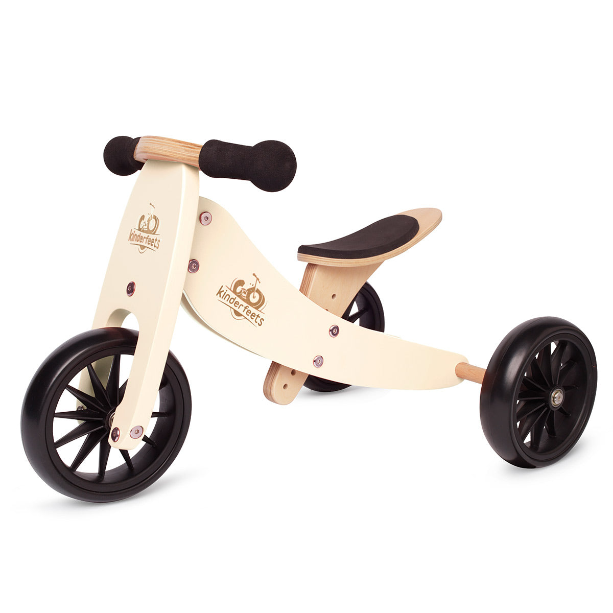 Kinderfeets Tiny Tot 2 in 1 Balance Bike - Cream