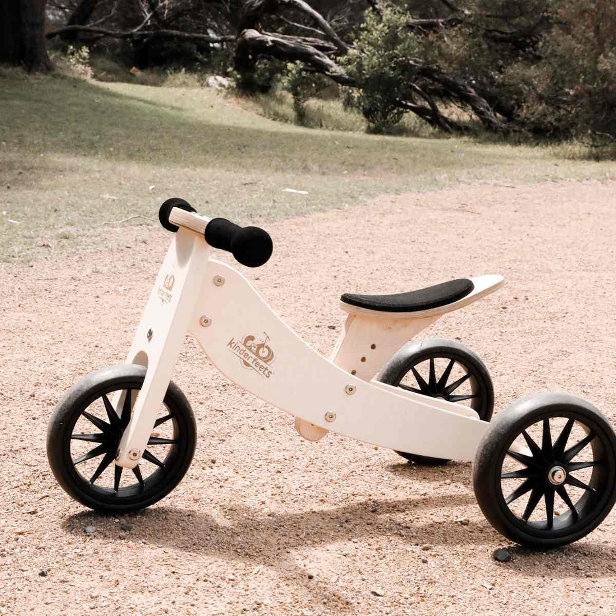 Kinderfeets Tiny Tot 2 in 1 Balance Bike - Cream