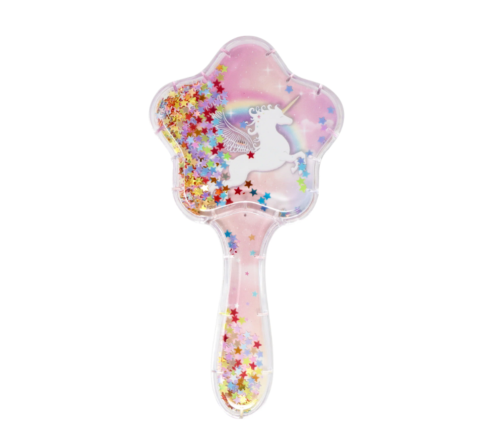 Unicorn & Vibrant Vacation Holographic Glitter Hairbrush