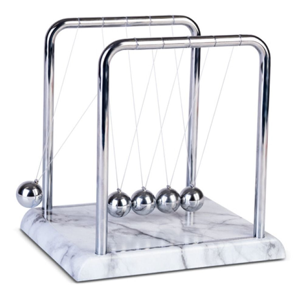 Newton's Cradle - White Marble