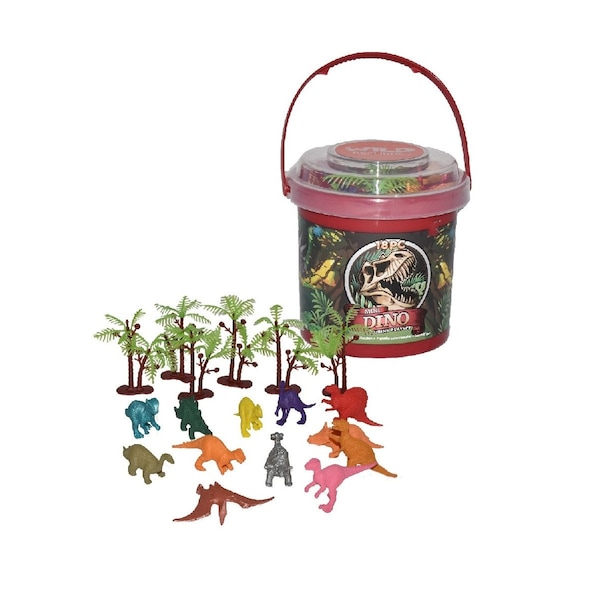 Bucket Mini Dinosaur Figure Play Set