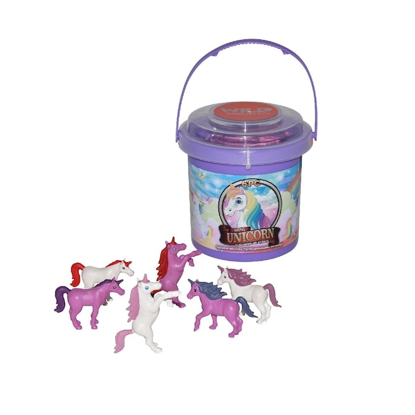 Bucket Mini Unicorn Figures Play Set