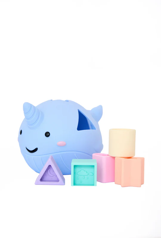 Narwhal Shape Sorter - Pastel