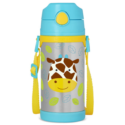 Zoo Large Insulated Stainless Steel Straw Bottle 360ml