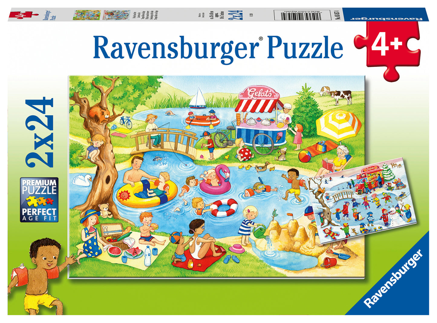 2 x 24 pc Puzzle - Swimming at the Lake
