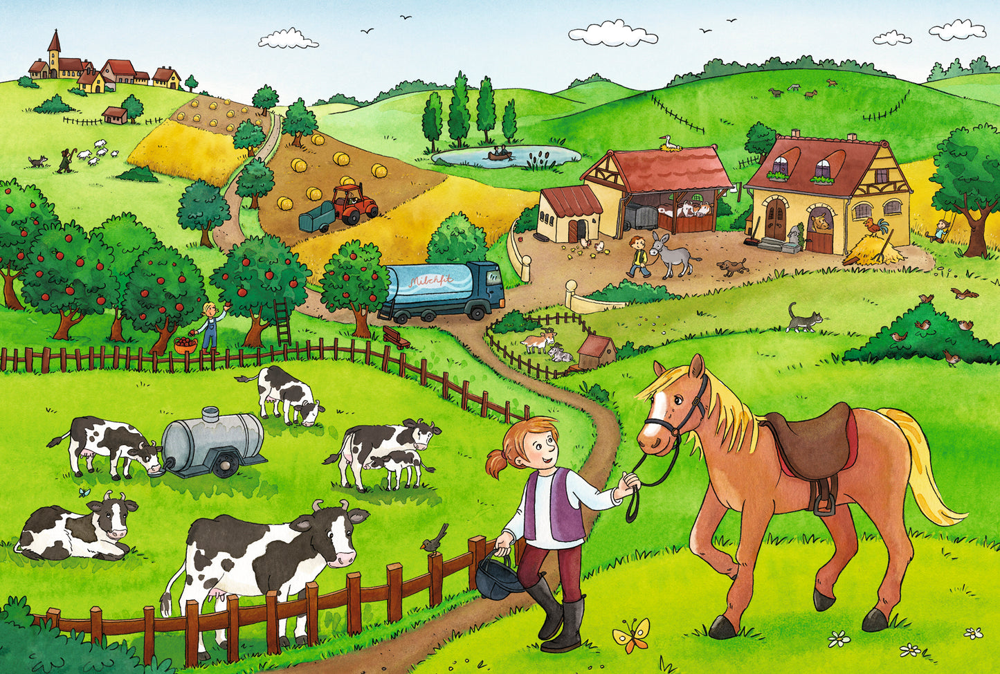 2 x 12 pc Puzzle - Working on the Farm