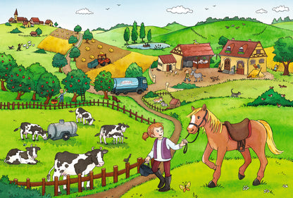 2 x 12 pc Puzzle - Working on the Farm