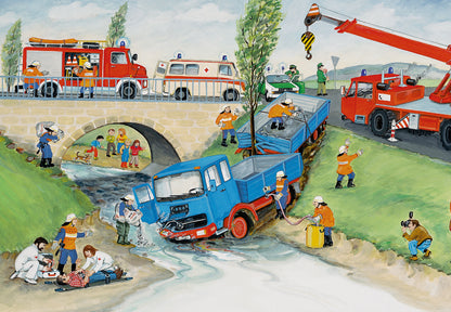 2 x 24 pc Puzzle - With The Fire Brigade