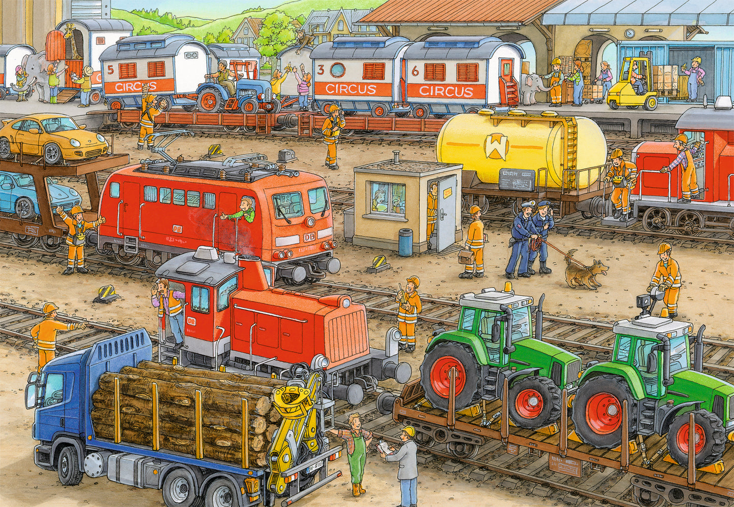 2 X 24 pc Puzzle - Busy Train Station