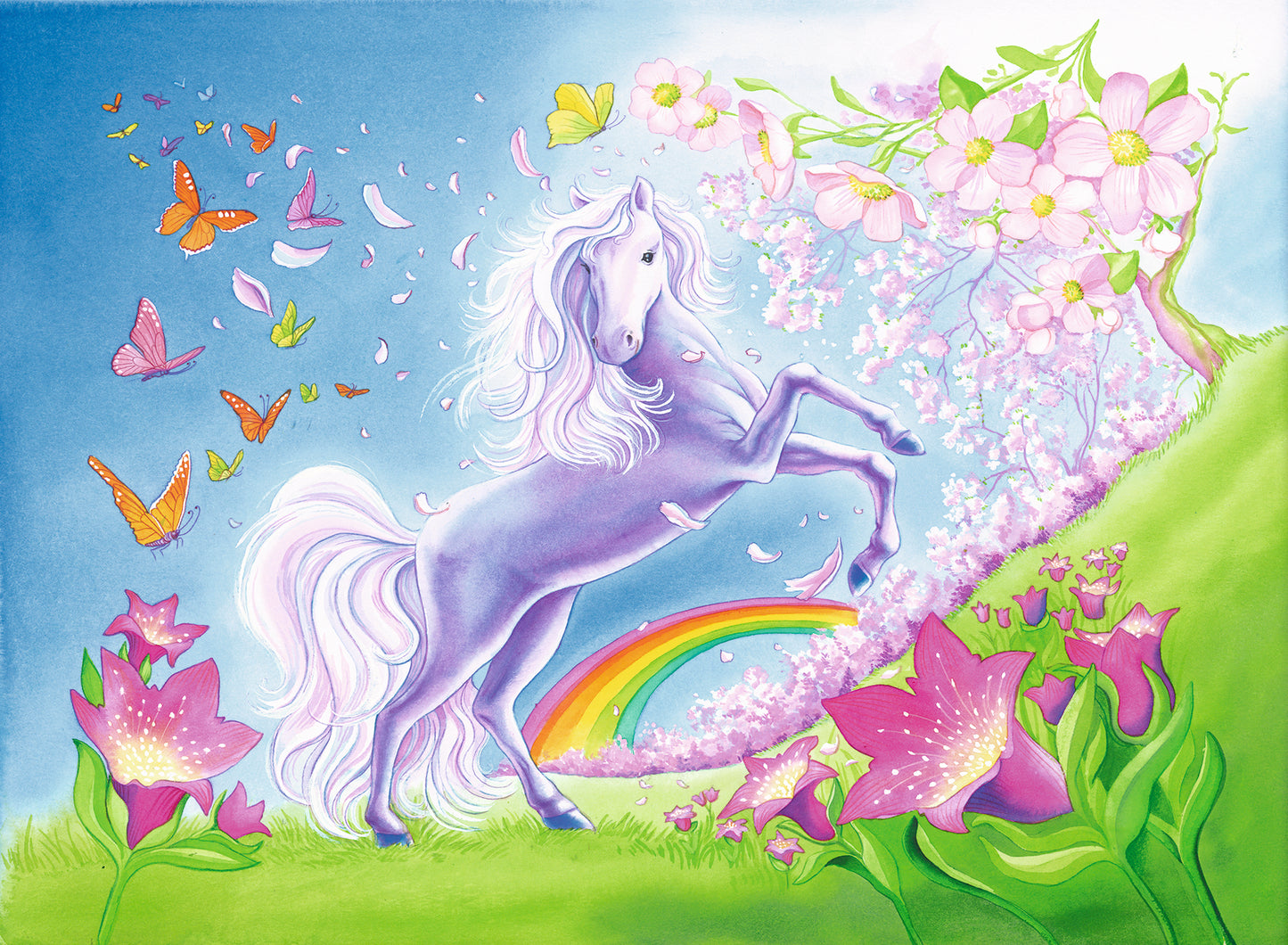2 x 24 pc Puzzle - Rainbow Horses