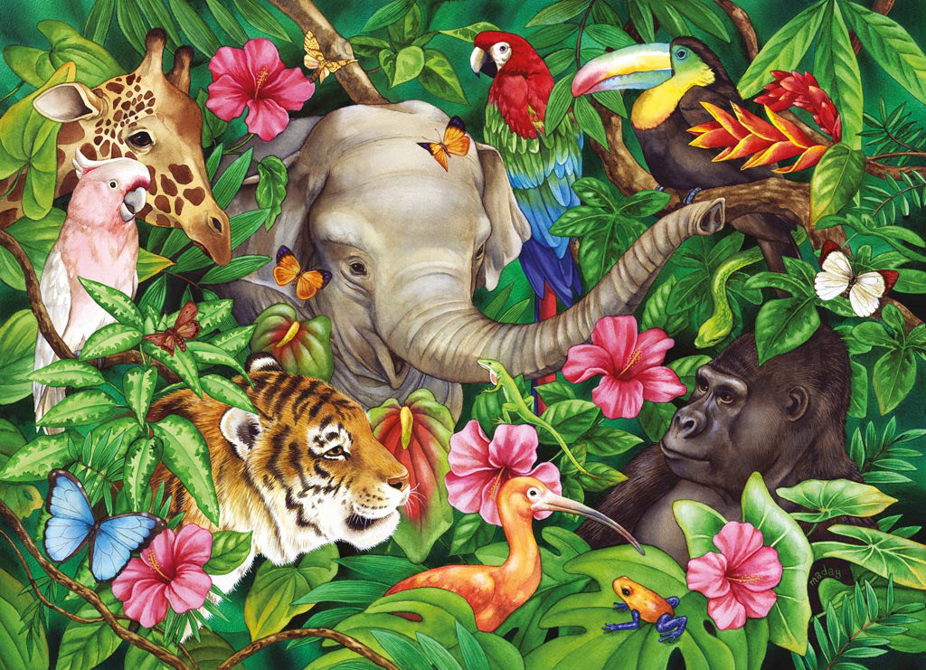 60 pc Puzzle - Tropical Friends