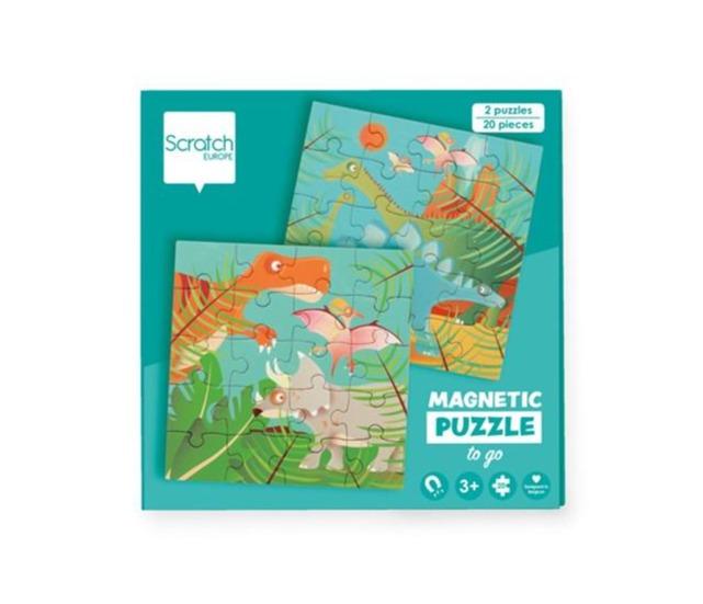 2 x 20 pc Magnetic Puzzle - Dinosaurs