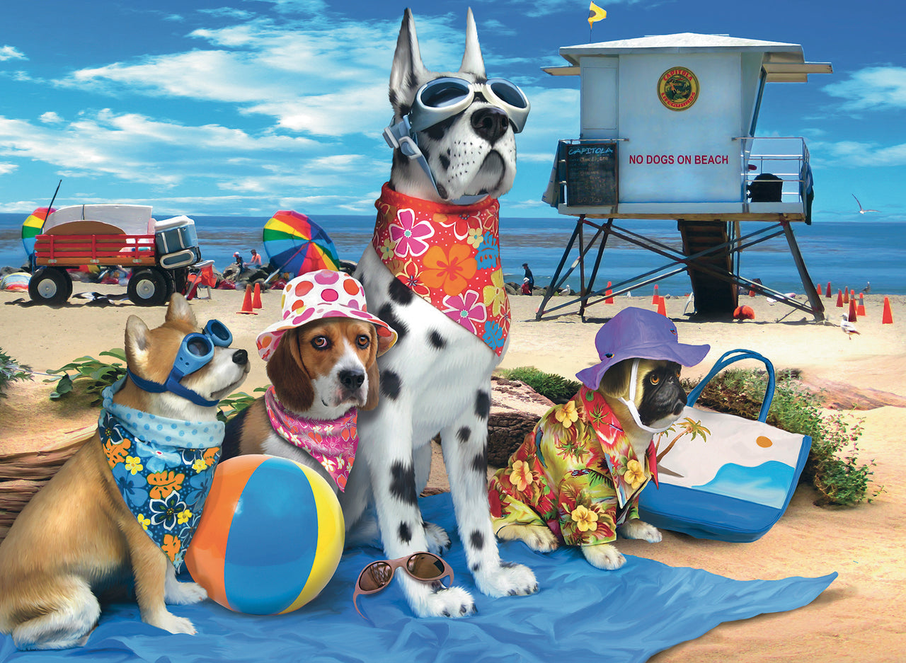 100 pc Puzzle - No Dogs on the Beach