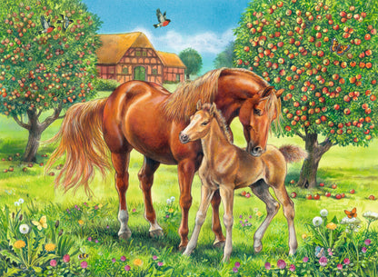 100 pc Puzzle - Horses in the Field