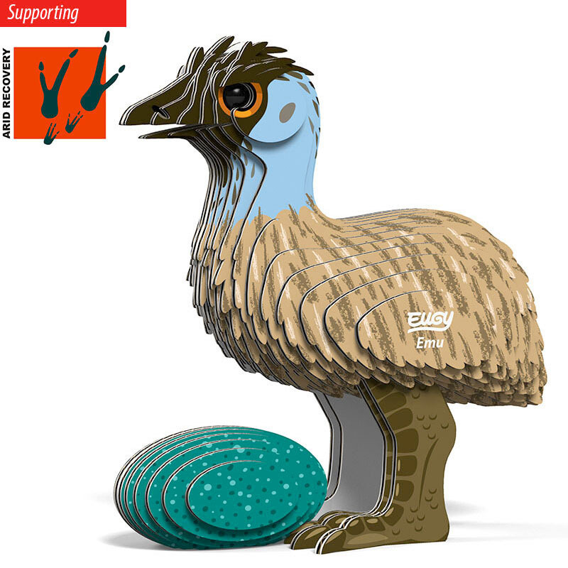 3D Cardboard Model Kit - Emu