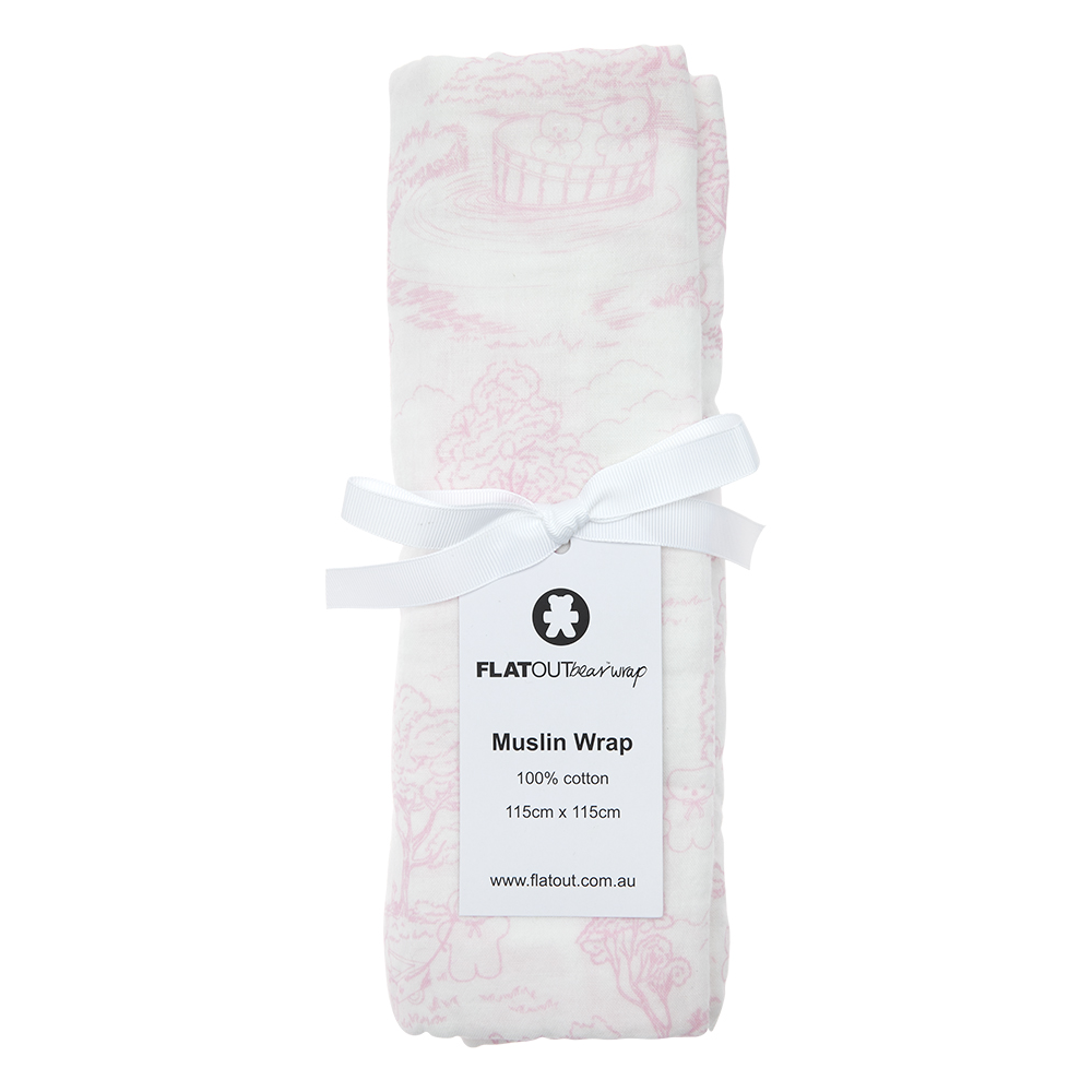 FOBear Muslin Wrap - Rose