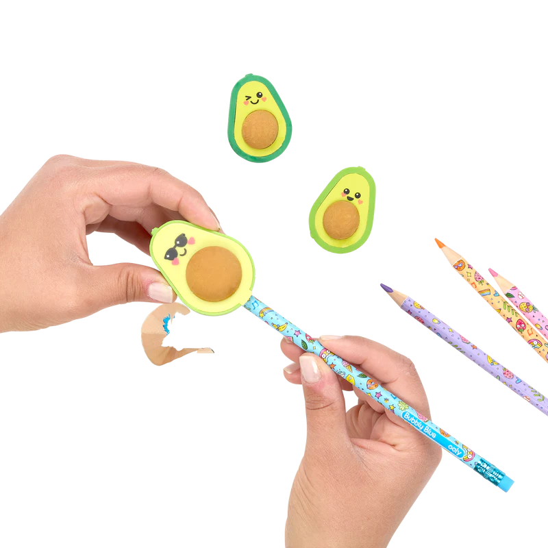 Avocado Love Erasers and Sharpener