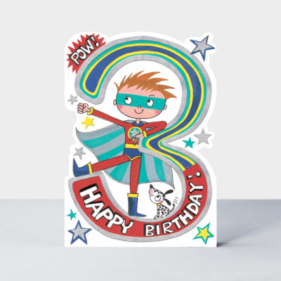 Star Jumps Aged Birthday Card - Blue