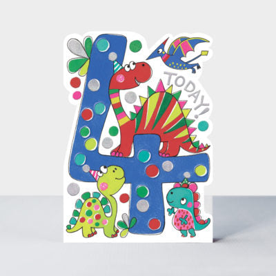 Star Jumps Aged Birthday Card - Blue