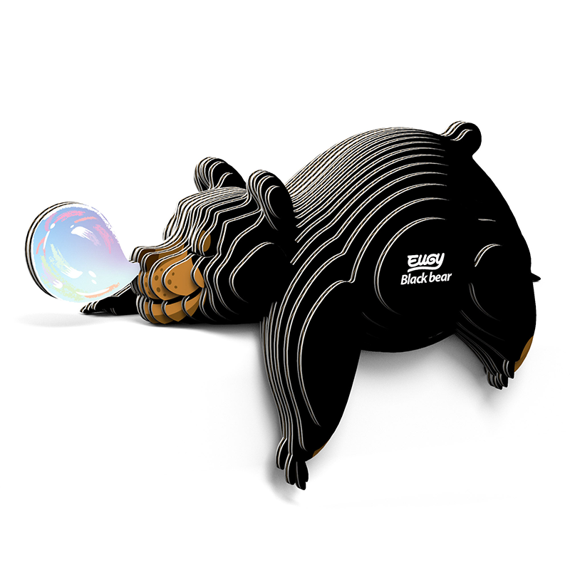 3D Cardboard Model Kit - Black Bear