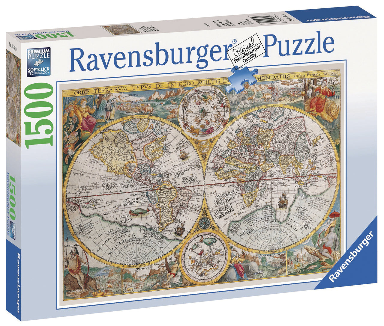 1500 pc Puzzle - World Map 1594