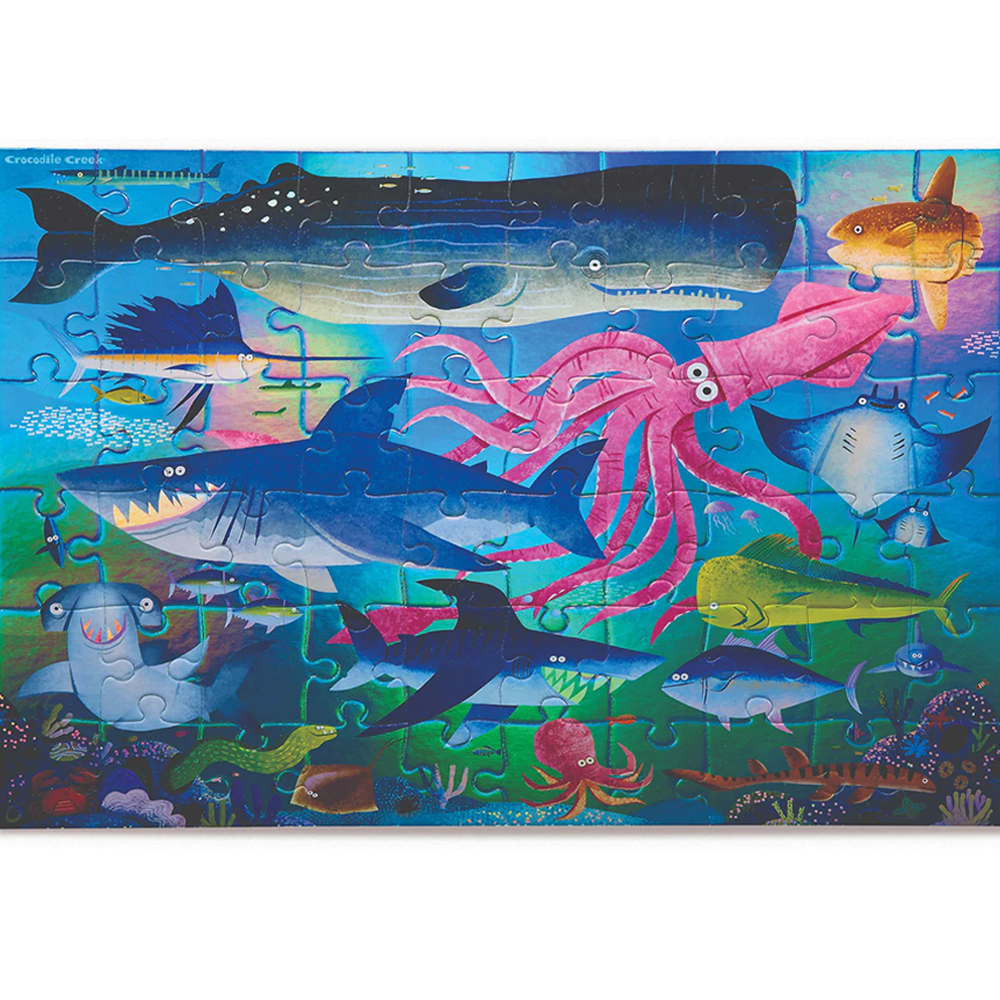 Foil Puzzle 60 pc - Shimmering Sharks