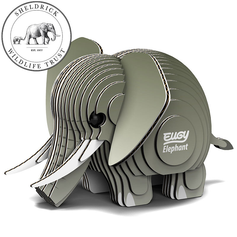 3D Cardboard Model Kit - Elephant