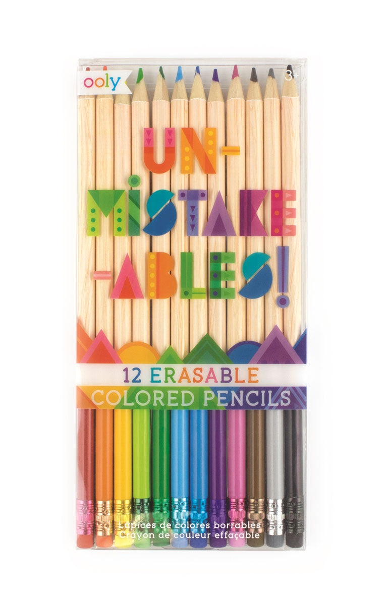 Unmistakeables 12 Erasable Coloured pencils