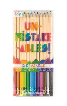Unmistakeables 12 Erasable Coloured pencils