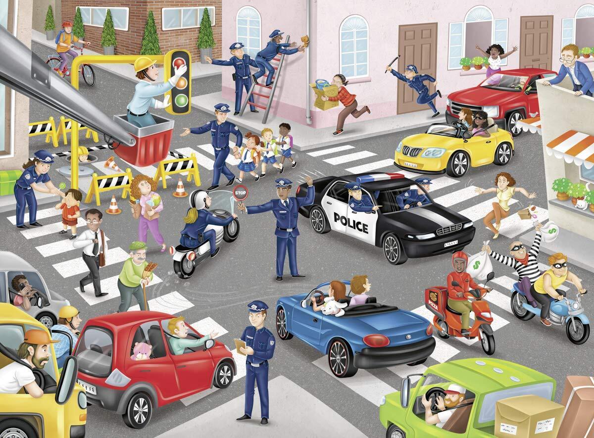 100 pc Puzzle - Police on Patrol