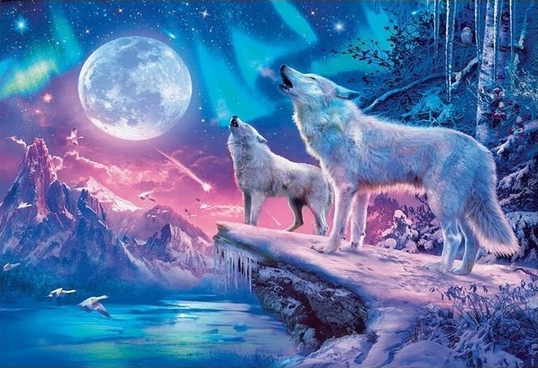 100 pc Puzzle - Glitter Twilight Howl