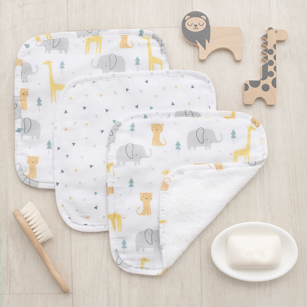 Muslin 3pk Face Wash Cloths