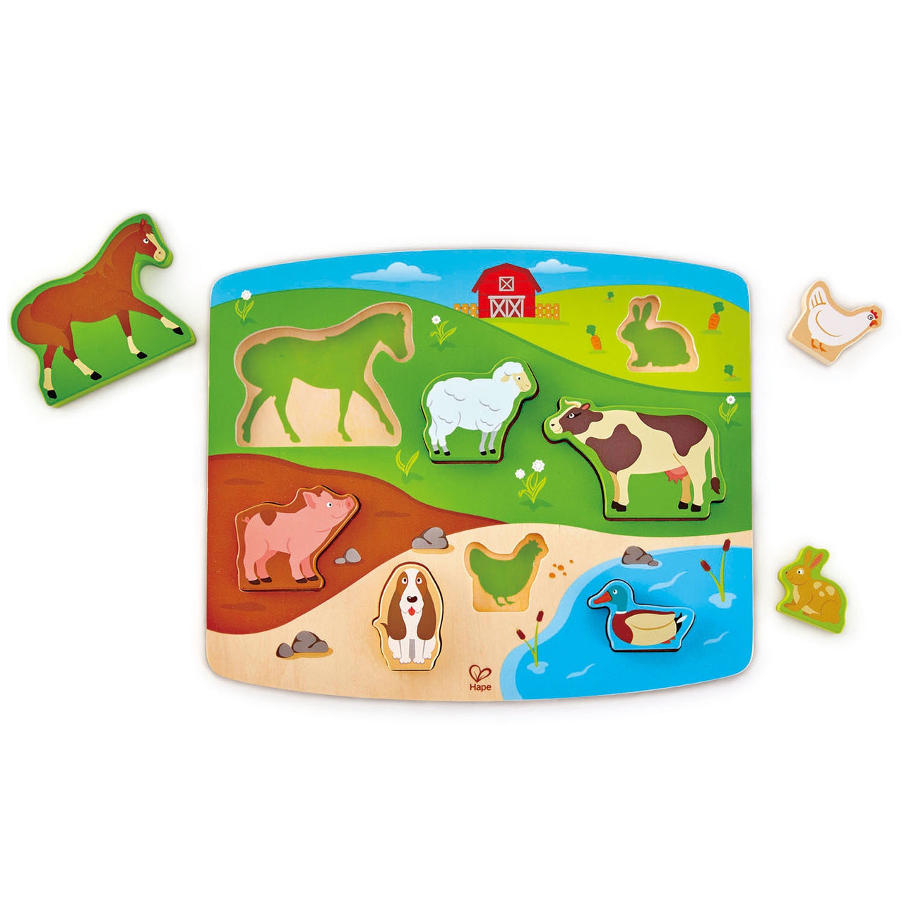 Hape Farm Animal Puzzle and Play